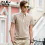 Ông Vải nam ngắn tay T-Shirt màu rắn ve áo nam t-shirt mùa hè ngắn tay polo AT211 ao polo nam