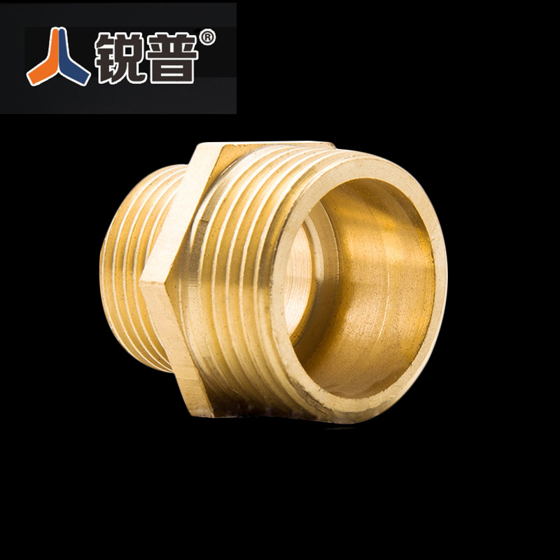 Sharp Thickening 6 Sub-transfer 4 Pure Copper Outer Wire Direct Size Head Variable Diameter Double Male Screw Joint Thickened Hot Water Pipe Accessories