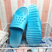 Fashion home indoor non-slip bath slippers female summer plastic soft word hollow hole European version student bedroom