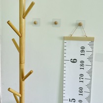 Home solid wood wall hanging hook baby height ruler Childrens room card pass canvas decorative wall sticker Measurement height ruler