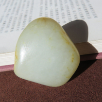 Dialect Hetian jade collection grade leaked old mature Xinjiang open the door and it really sprinkles gold skin white jade seed raw stone w1