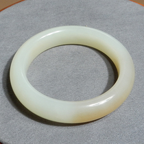 Dialect high-quality Hetian jade wearable Xinjiang grade warm and delicate white jade with sugar inner diameter 55mm bracelet X2