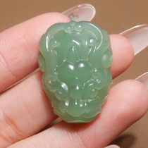 Premium Dialect Hetian Jade Collection Grade Russian Old Pit Material Unstructured Pink Blue Jasper Auspicious Beast Guardian Pendant X6