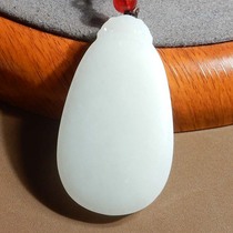Sensationalized the dialect Hetian jade boutique grade Xinjiang delicate and oily white jade safe and sound pendant s2