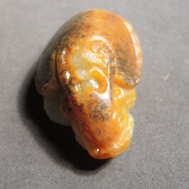 Heavyweight Dialect Collection Grade Xinjiang Yulong River Yellow Qin Skin White Jade Seed Material Dragon Turtle Pendant R1