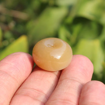 Hot dialect Hetian jade boutique Xinjiang and end material warm sugar white jade thick safety buckle small pendant N3