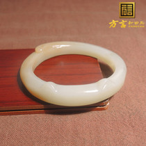 Stunned Dialect Hetian Jade Xinjiang Old Mature Yellow Mouth Material with Sugar Delicate and Structureless Cat Ear Bracelet h0