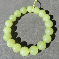 Rare dialect quality Hetian jade recommended Xinjiang delicate and Mo Laokeng chicken oil yellow yellow mouth 11mm bracelet w2