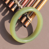 Popular Dialect Hetian Jade Bracelet Wearable Grade Xinjiang Oil Lubricating Smooth and Unyellow Material Inner Diameter 50mm O1