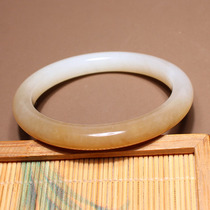 Shocked by dialect Hetian jade boutique wear grade Xinjiang Qiemo sugar white jade inner diameter 58mm boutique bracelet N