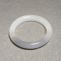 Stunned dialect Qinghai material violet mutton fat white jade warm and delicate card 54mm boutique ladies bracelet h2