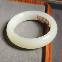 Hi-hot dialect Hetian jade boutique wearable Russian old pit material warm and delicate card 58mm formal bracelet R1