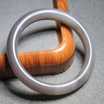 Fried dialect Hetian jade boutique Qinghai old pit material high ice smoke blue violet card 58mm formal bracelet R1