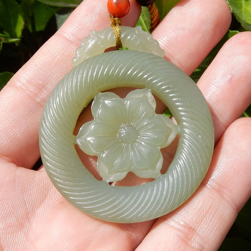 Dialect and Tian jade Ex-gratia RMB280  Collection Class Old pit Qinghai material Qingbai Yushan is expected to be a clean and clean jade pendant h