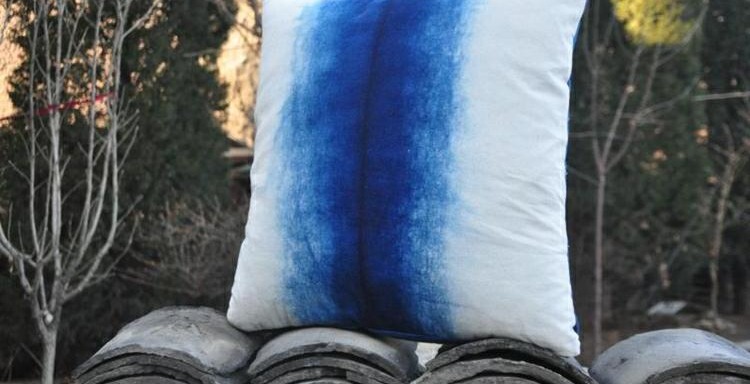 Aizen cushion cover tay nhuộm bông cây gối bìa đệm bìa Trung Quốc văn học nhà làm bằng tay tie-nhuộm - Trở lại đệm / Bolsters gối ôm ghế sofa