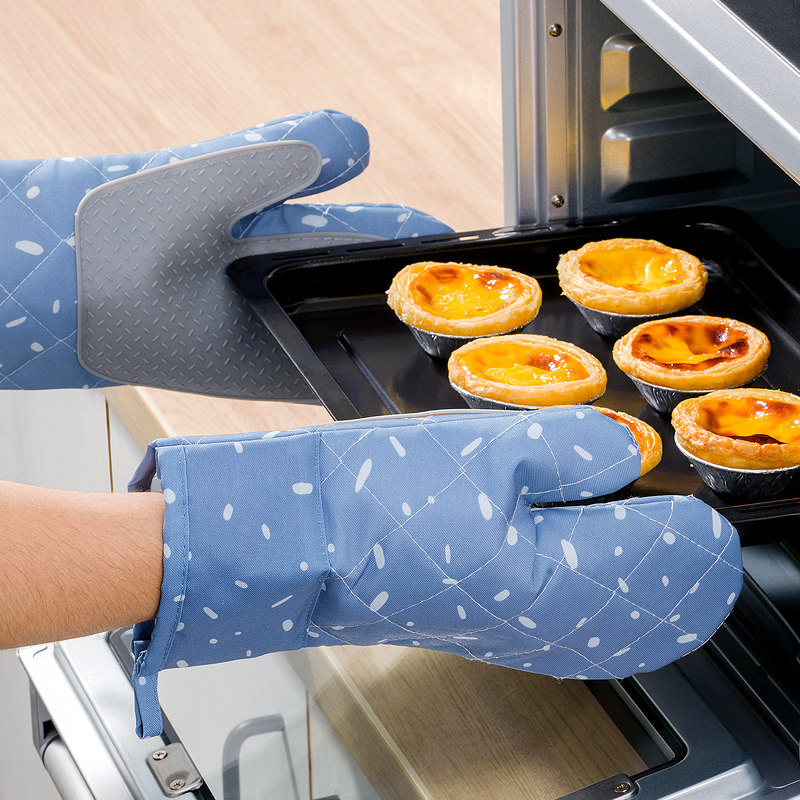 Microwave oven anti-scalding gloves 2 heat insulation and heat-proof household high temperature resistant kitchen baking oven special glove fabric