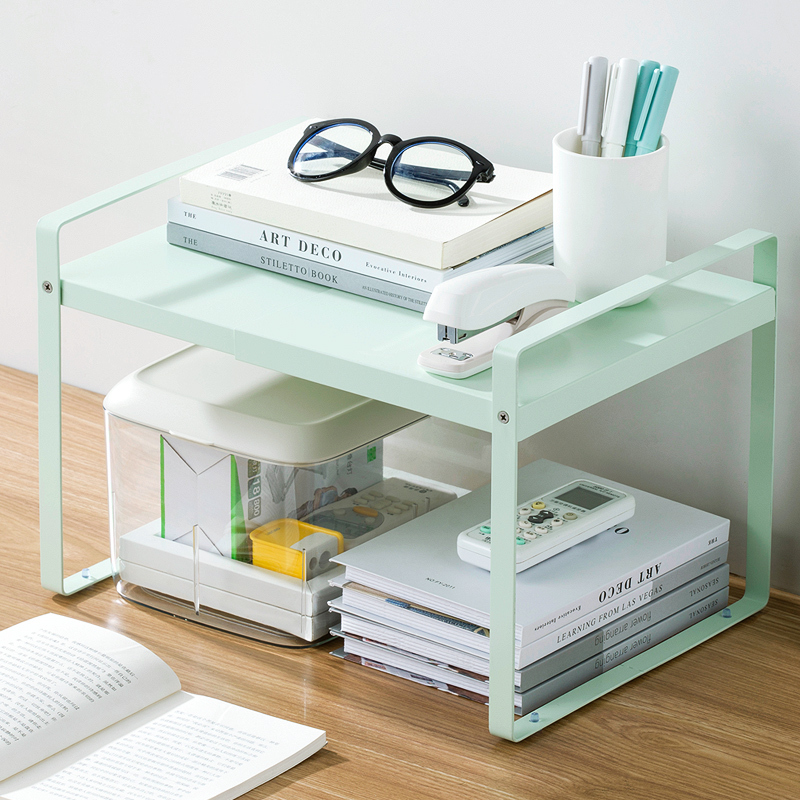 Retractable Simple Bookshelf Storage Rack Office Desktop Organizer Multi-Layer Desk Organizer Small Shelf