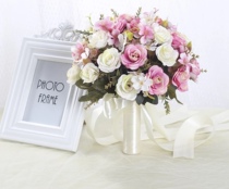 Wedding bride hand bouquet simulation rose wedding creative wedding flower ball Wedding photography props hand bouquet