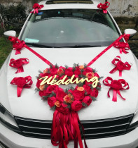 Wedding supplies Full set of layout Main wedding car decoration set Float decoration Fleet front flower Wedding car flower decoration