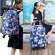 Universal wheel waterproof printed trolley bag can be lifted and pulled back trolley backpack small fresh luggage suitcase