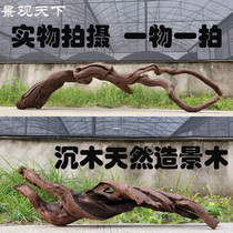 New large-scale landscaping Shenmu arch bridge Arowana colorful angelfish tank Stream wood purple teak turtle basking platform