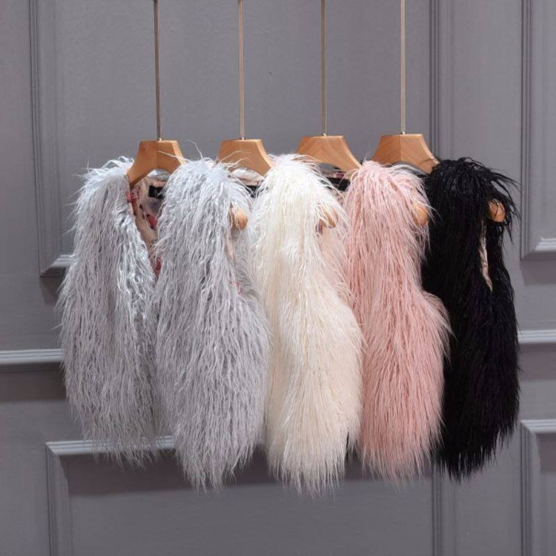 Girl's leather grass vest female CUHK Scout 2021 net red waistcoat Children's autumn Winter new kinder baby imitation beach Sheep