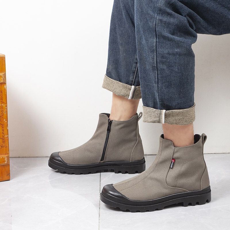 2026 High-Top Canvas Shoes Unisex Boots Martin Boots Sand-Proof Shoes Men's Work Safety Shoes Men's Boots