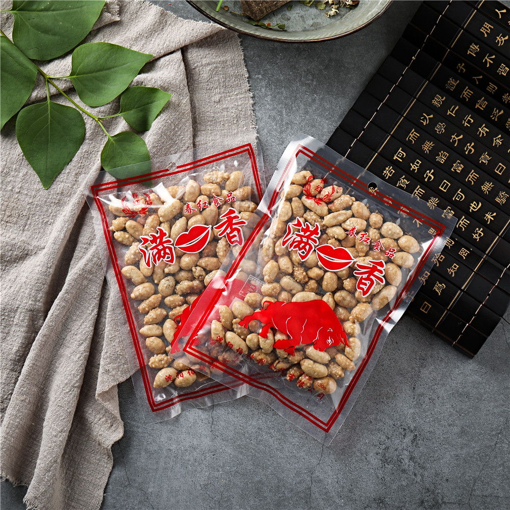 Full mouth sweet peanuts 130 grams 6 bags of specialty spring Red food Office leisure snacks fried nuts