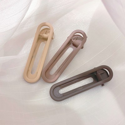 images 7:Color Korean version hair clip female grinding metal shredded hair clip cute forehead Liu Hai clamped face-washing makeup duck mouth card