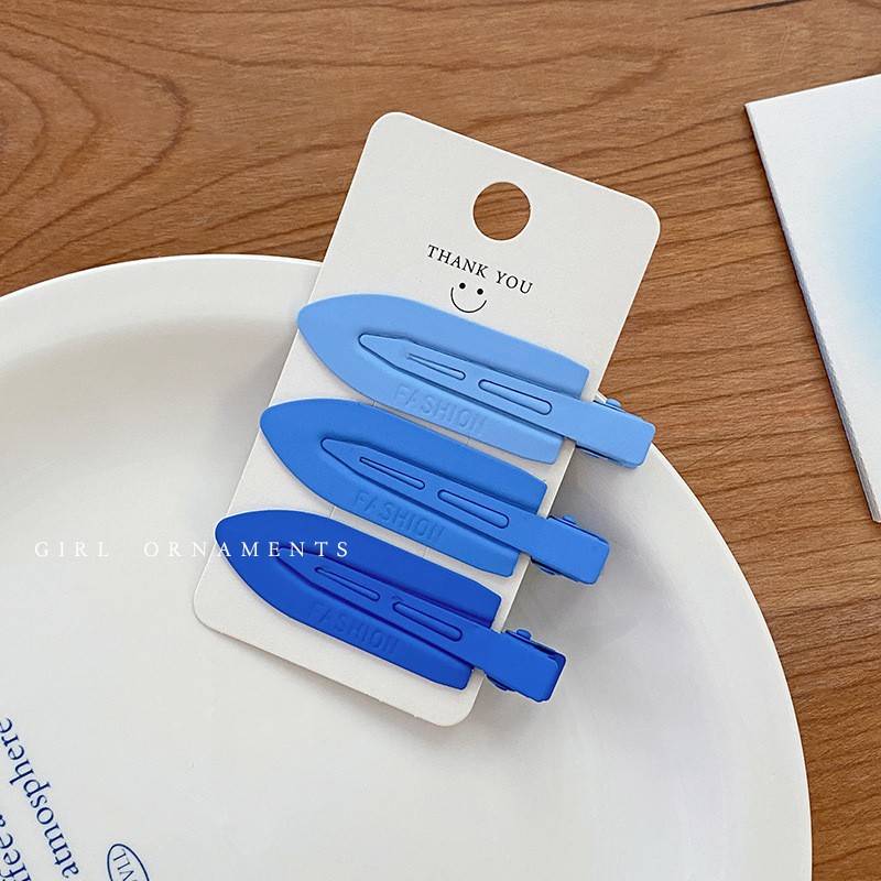 images 6:Color Korean version hair clip female grinding metal shredded hair clip cute forehead Liu Hai clamped face-washing makeup duck mouth card