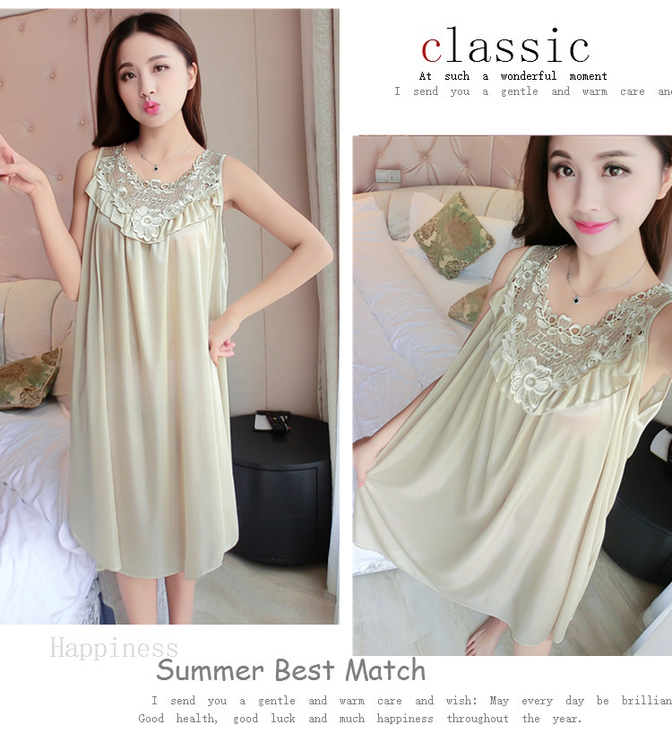 Siêu lớn kích thước nightdress nữ mùa hè 300 pound phụ nữ mang thai cộng với phân bón để tăng 230 lỏng kích thước lớn mang thai băng lụa dài đồ ngủ