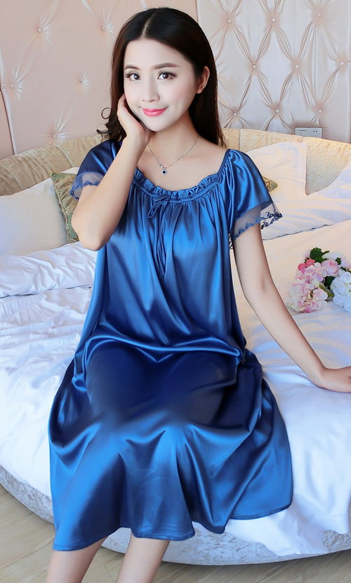 Phụ nữ mang thai nightdress nữ mùa hè kích thước lớn lỏng chất béo mm mang thai thời gian 200 kg dài sexy băng lụa mỏng voan đồ ngủ