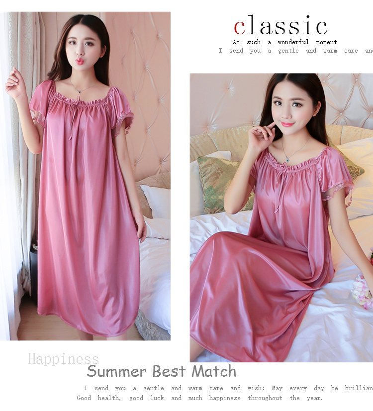 Phụ nữ mang thai nightdress nữ mùa hè kích thước lớn lỏng chất béo mm mang thai thời gian 200 kg dài sexy băng lụa mỏng voan đồ ngủ