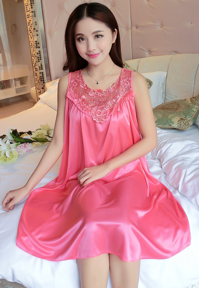 Siêu lớn kích thước nightdress nữ mùa hè 300 pound phụ nữ mang thai cộng với phân bón để tăng 230 lỏng kích thước lớn mang thai băng lụa dài đồ ngủ