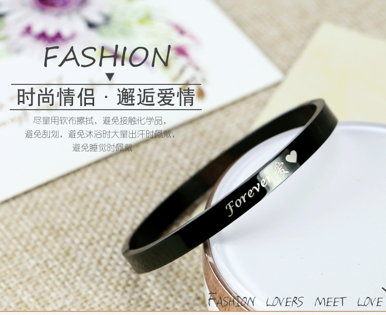 Vòng tay chữ tùy chỉnh nữ phiên bản Hàn Quốc của vòng tay đơn giản sinh viên hoang dã nam hoa hồng vàng vòng tay bạn gái đôi tay trang sức vòng tỳ hưu
