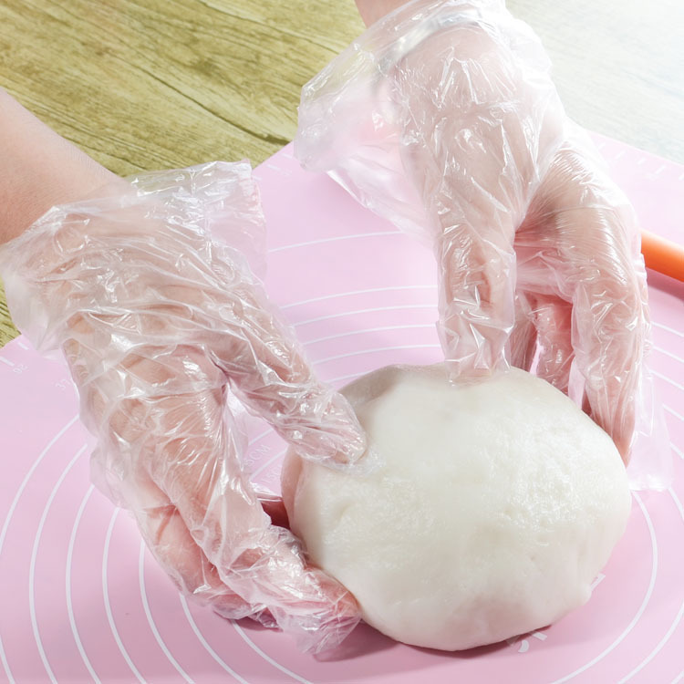 New disposable gloves PE material thickens 100 dirty gloves and cake baked cake