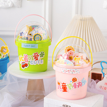 ins wind 61 Childrens Day cream cake Bucket Blown Bubble Boy Girl Holiday Happy Cake Decoration