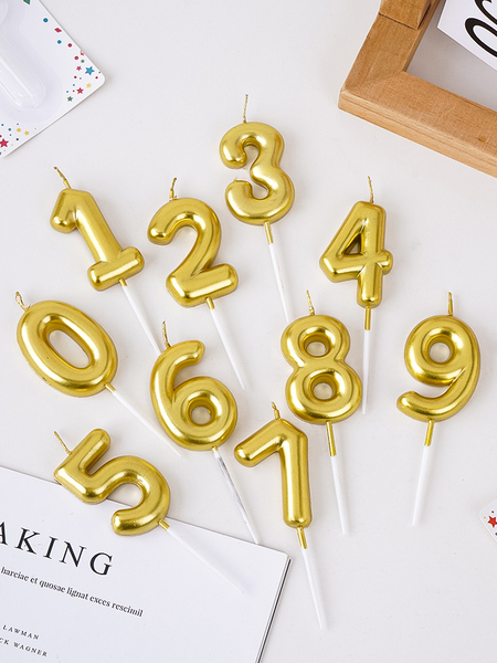 0-9 Cake Party Dessert Bar Baking Digital Candle