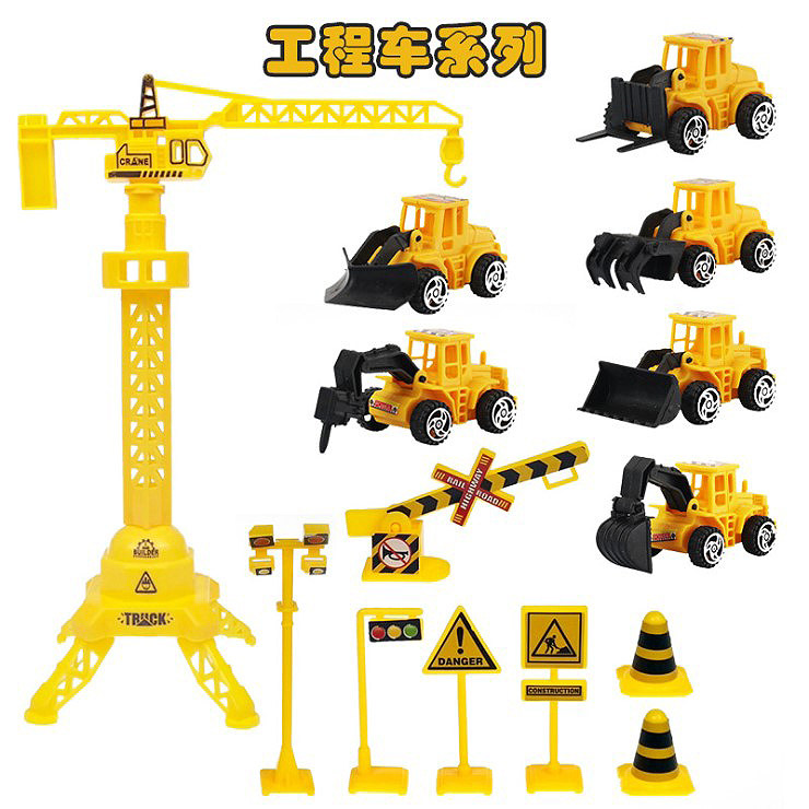 Engineering Car Cake Decoration Digger Bulldozer Boy Car Total Mobiles Birthday Cake Decoration Swing Accessories