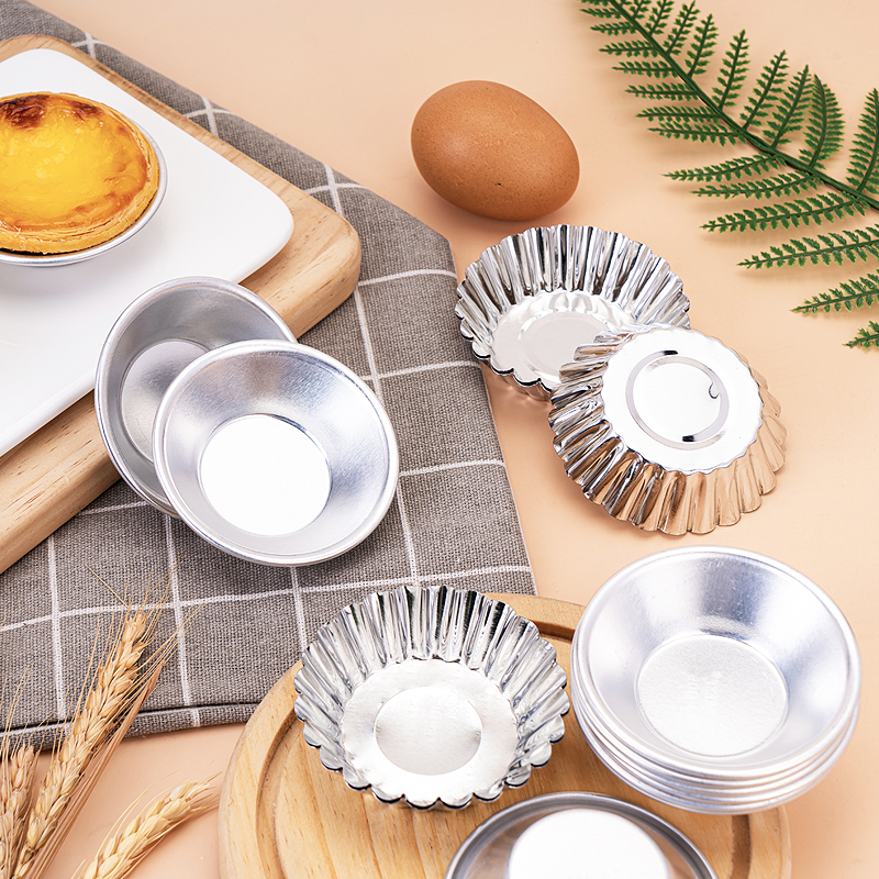 5 pieces of baking tools, thickened anode egg tart mold, baked egg tart mold, cake pudding mold