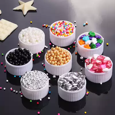 Rich and thin popping beauty cake decoration products sugar beads golden toner dress card scene theme birthday party