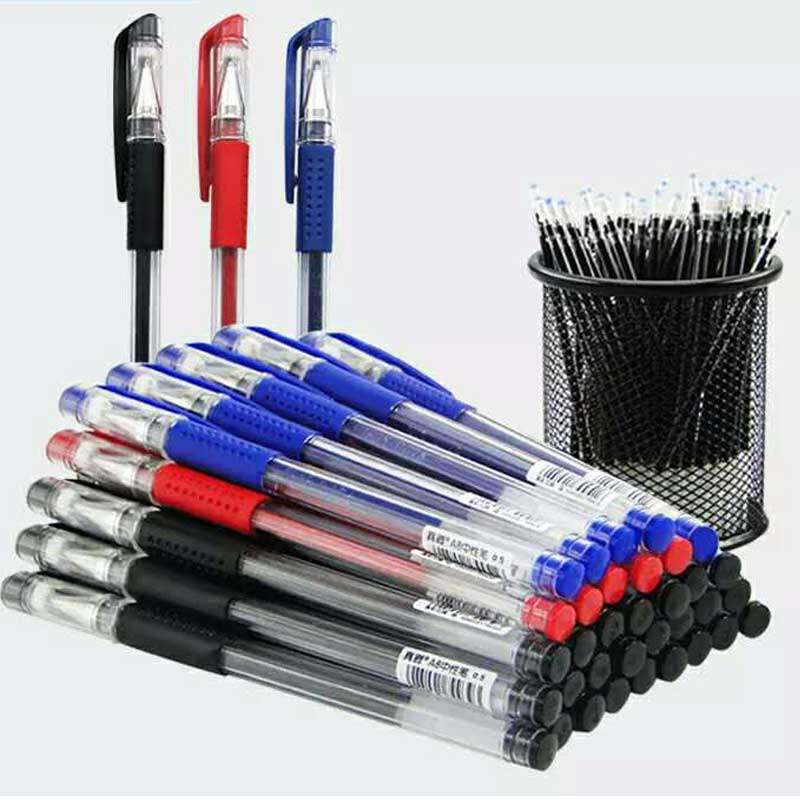 Bucket 50 neutral pen students with 0 5mm black refill office carbon pen signature pen water pen red pen