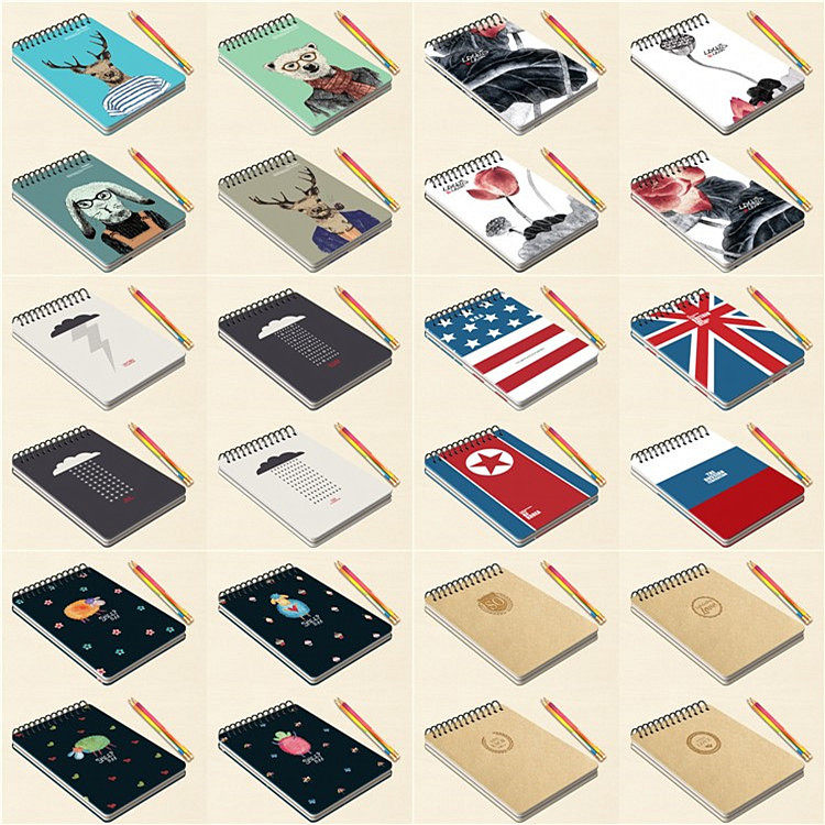 (250 pages Big Ben) b5 upper turn spiral coil This a5 notepad 16K Vertical turn line Ring This notebook thick