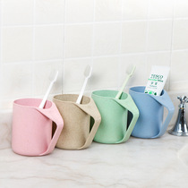 Creative cute wheat travel couple plastic wash cup mouthwash Cup tooth cylinder set toothbrush cup