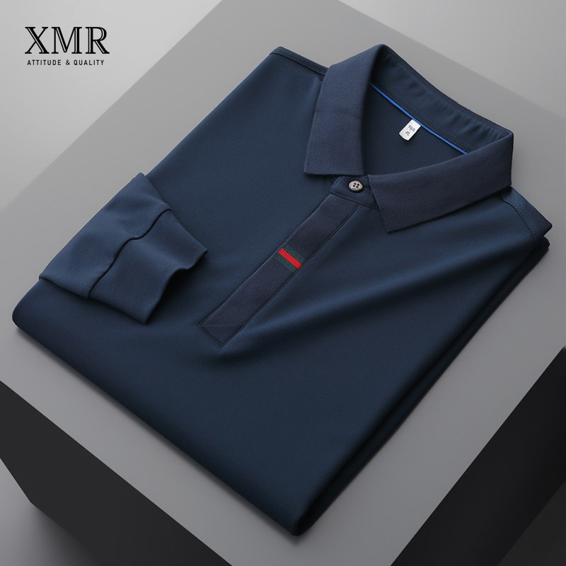 Light extravagant Polo shirt male long sleeve business turtlenecks T-shirt Spring and autumn thin jacket autumn and winter warm and undershirt