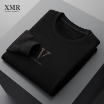 Letter Bronzed for Mens Autumn Winter Garching thickened No hat blouses New pint mens sportswear Black undershirt