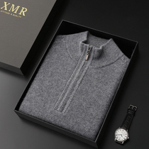 Fashion Shoulder Flowers Cashmere Sweater 100 Pure Mountain Cashmere Half Zip Right Collar Fur Coat Autumn Winter Warm Knit Undershirt