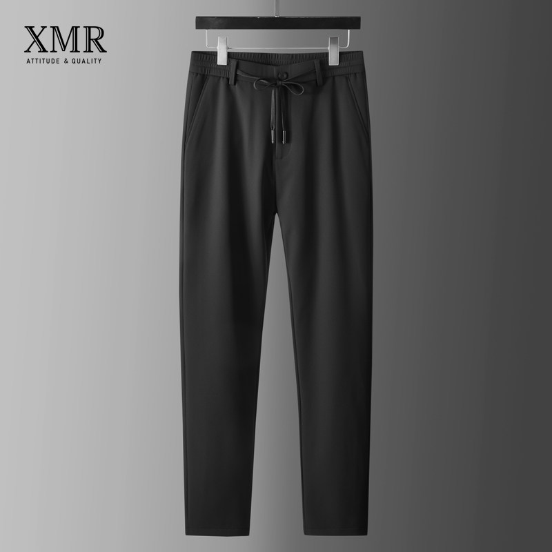 Business Casual Outwear Down Pants Men's New Thickening Black Western Clothing Pants Winter Warm Down Cotton Pants