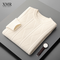 Cashmere shirt male round collar thickened undershirt Mountain cashmere cashmere sweatshirt male wool sweatshirt autumn winter new warm sweater