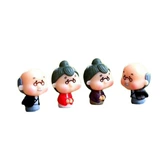 Дедушка и бабушка творческий мультипликационный персонаж кукла Сочный растительный растительный мох микроалкологический экологический экологический бутылок DIY Небольшое украшение